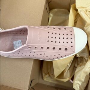 Native Shoes Chameleon Pink and Bone White Slip-Ons